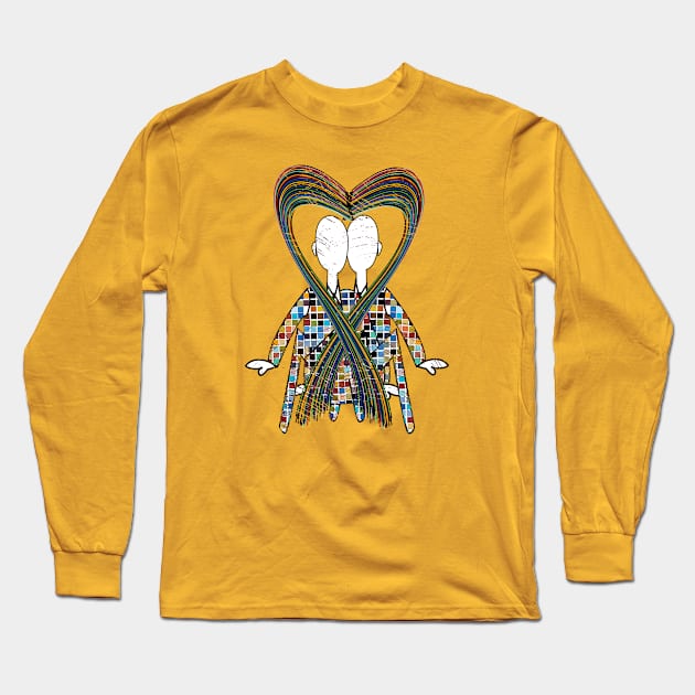 romantic relationship artwork Long Sleeve T-Shirt by DELQABEL